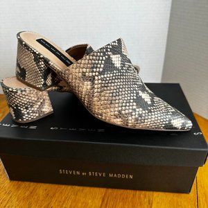 STEVE MADDEN | Snakeskin Mules | Sz 8.5